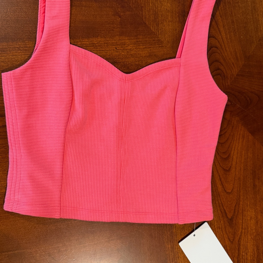 NWT lululemon Ribbed Softstreme Sweetheart Tank Glaze Pink Size M